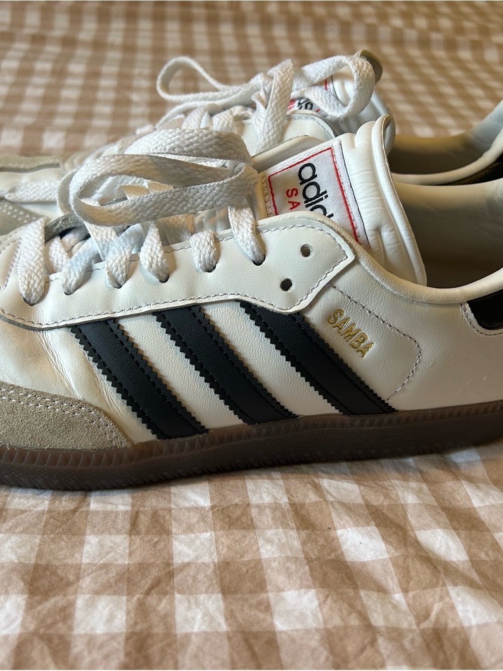 Adidas Samba Men’s White and Black Leather Sneakers
